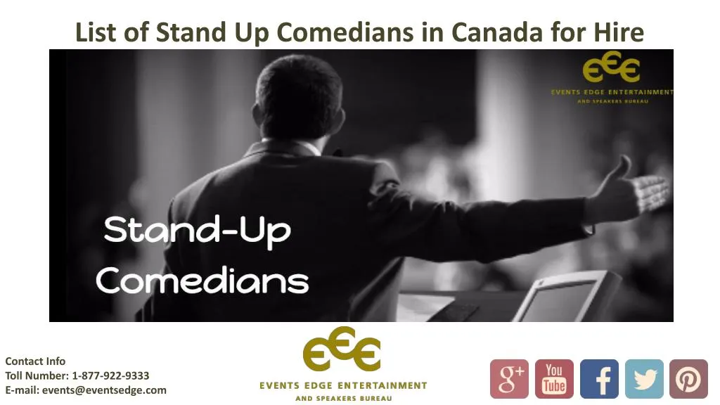 list of stand up comedians in canada for hire