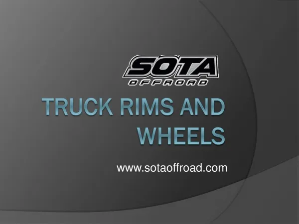 Truck Rims and Wheels - www.sotaoffroad.com