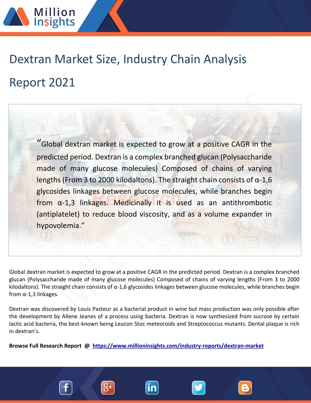 dextran market size industry chain analysis