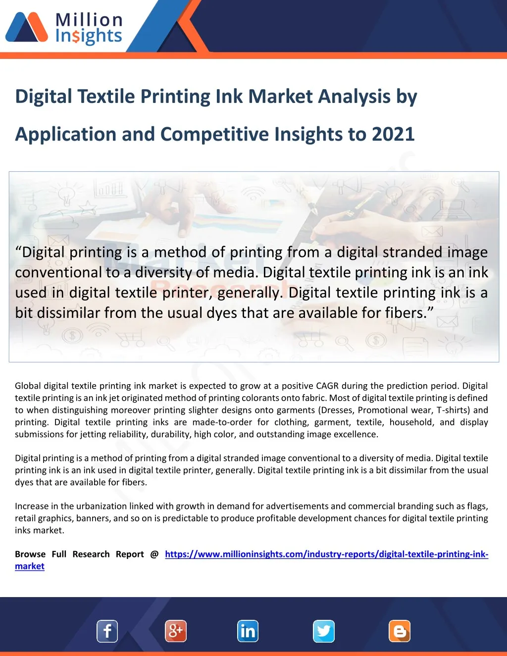 digital textile printing ink market analysis by
