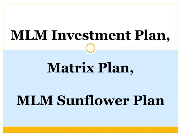 MLM Party, MLM Hybrid, MLM Monoline, MLM India, Growth MLM, Genealogy MLM