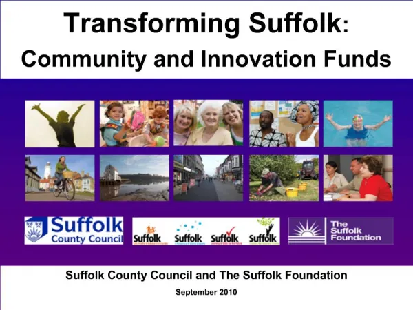 Transforming Suffolk: Community and Innovation Funds