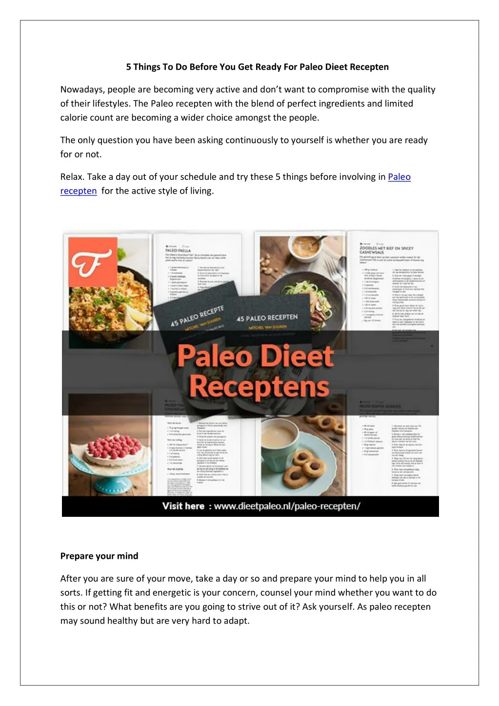 5 things to do before you get ready for paleo