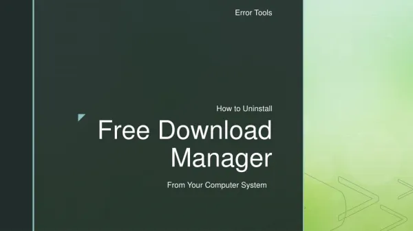 How to Remove Free Download Manager