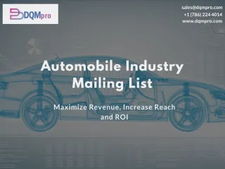 Automobile Industry Mailing List | Automotive Industry Email List - slide 1