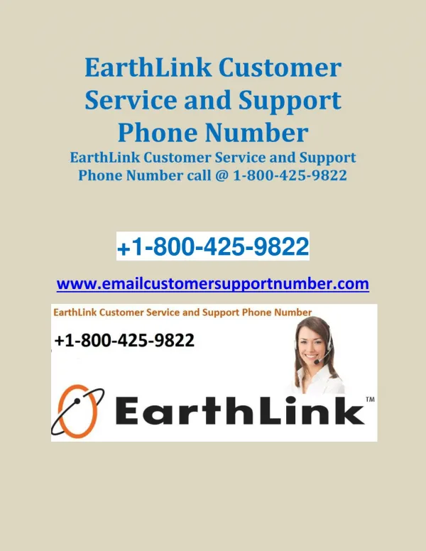EarthLink Customer Service and Support Phone Number call @ 1-800-425-9822