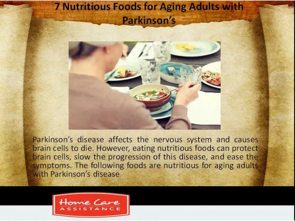 7 Nutritious Foods for Aging Adults with Parkinson’s