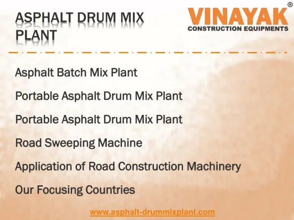 Asphalt Drum Mix Plant - Best for Road Construction