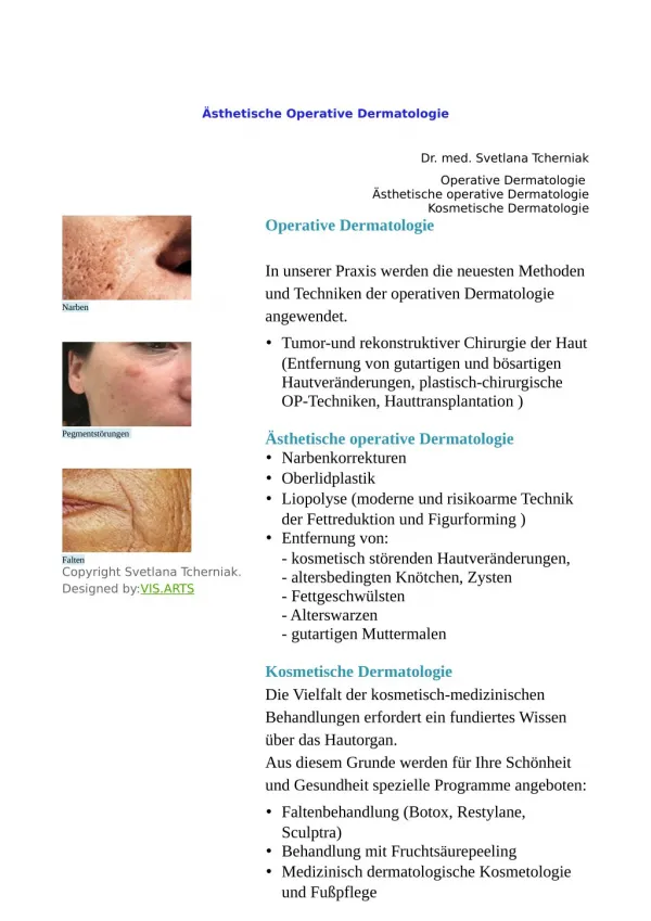 Ästhetische Operative Dermatologie