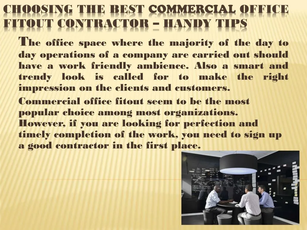 choosing the best commercial office fitout contractor handy tips