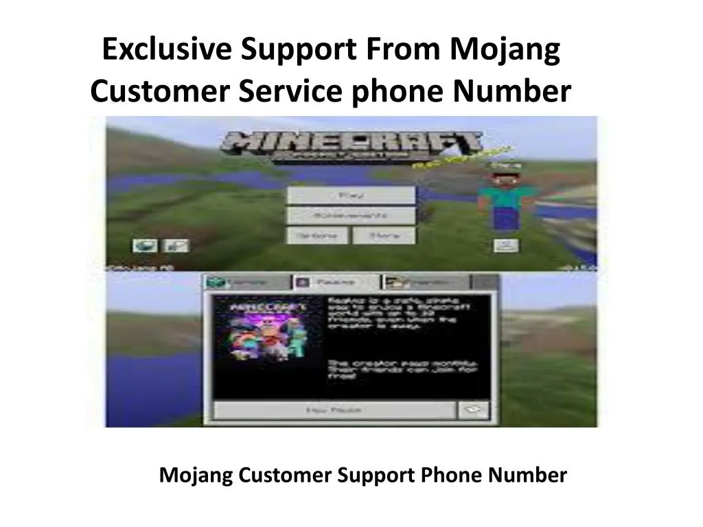 exclusive support from mojang customer service