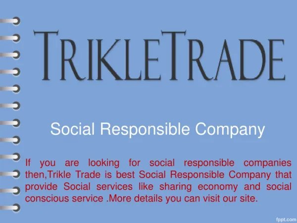 Social Responsible Company