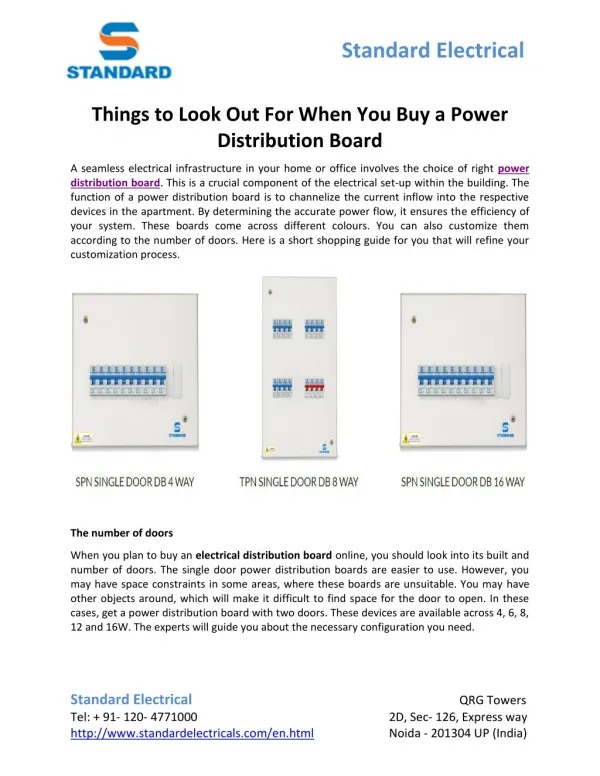 Things to Look Out For When You Buy a Power Distribution Board