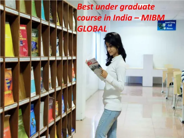 Best under graduate course in India at online education