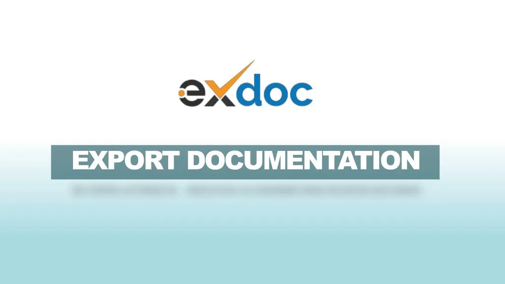 export documentation