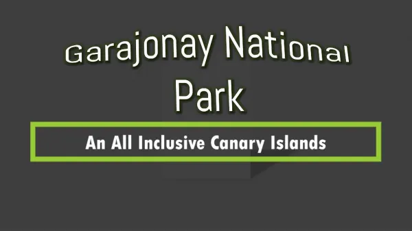 Garajonay National Park - An All Inclusive Canary Islands