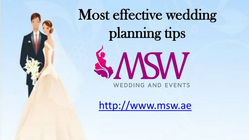 most effective wedding planning tips