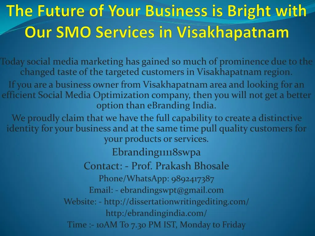 the future of your business is bright with our smo services in visakhapatnam