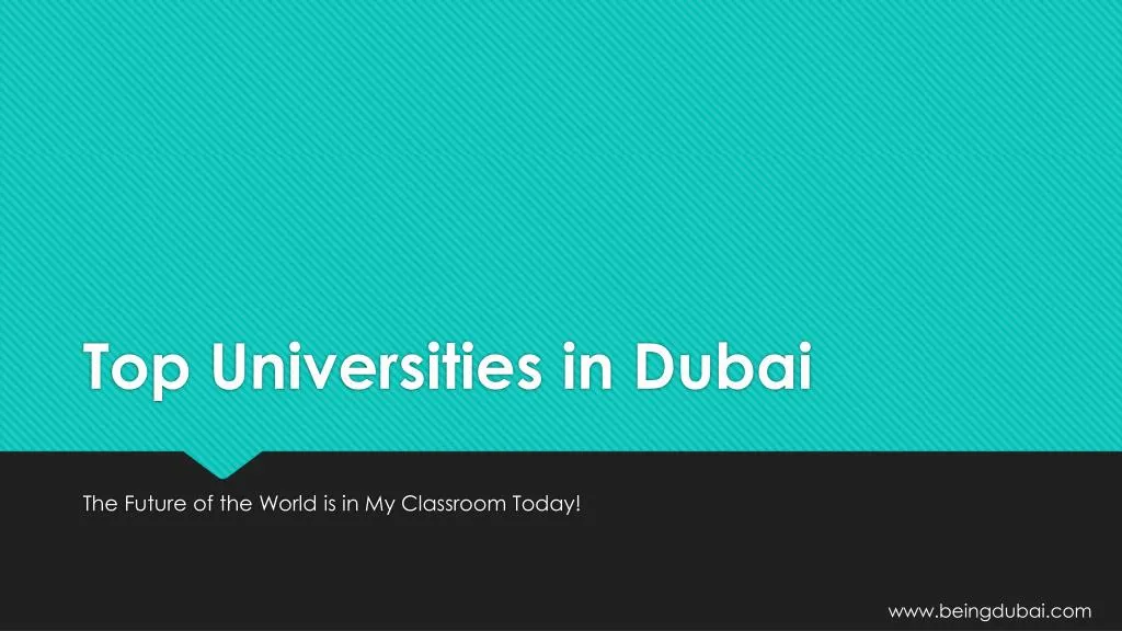 top universities in dubai
