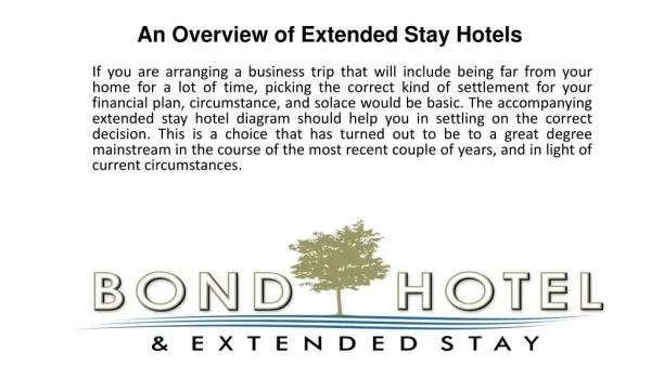 An Overview of Extended Stay Hotels