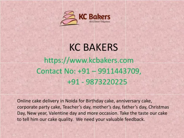 Order Birthday Cake Home Delivery in Noida form Best Cake Shop