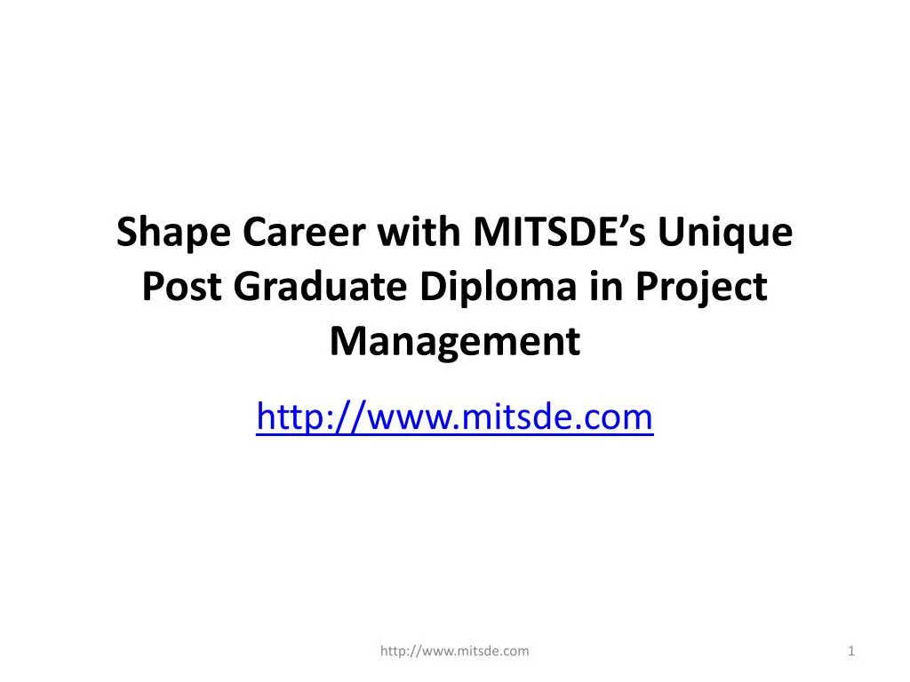 shap e career with mitsde s unique post graduate diploma in project management