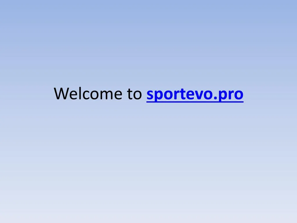 welcome to sportevo pro
