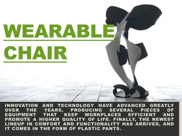 Wearable Chair