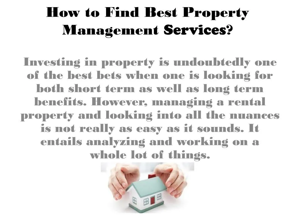 how to find best property management services