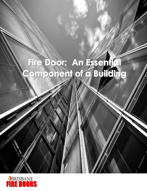 Fire Door: An Essential Component of a Building