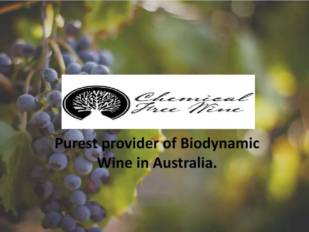 purest provider of biodynamic wine in australia