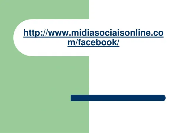 Facebook - Midia Sociais