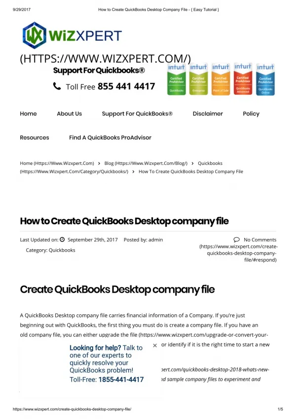 How to Create QuickBooks Desktop company file