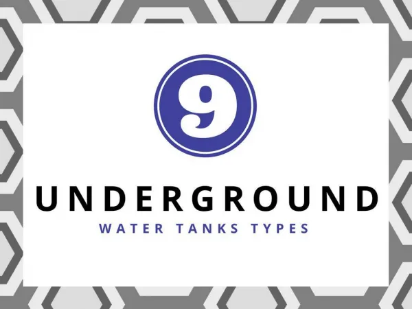 9 Underground Water Tanks Types