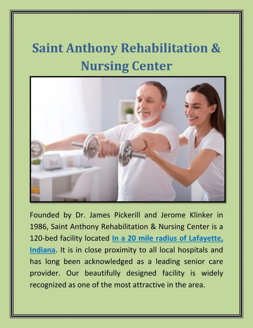 saint anthony rehabilitation nursing center