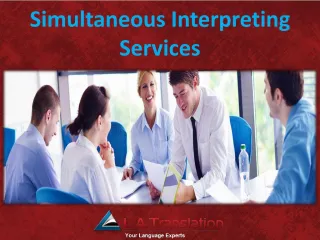 Simultaneous Interpreting Services - slide 1