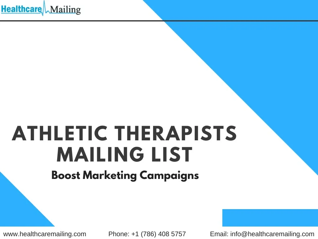 athletic therapists mailing list boost marketing