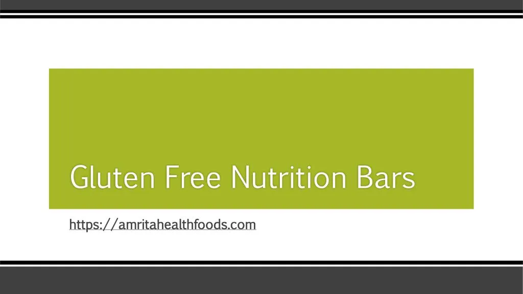 gluten free nutrition bars