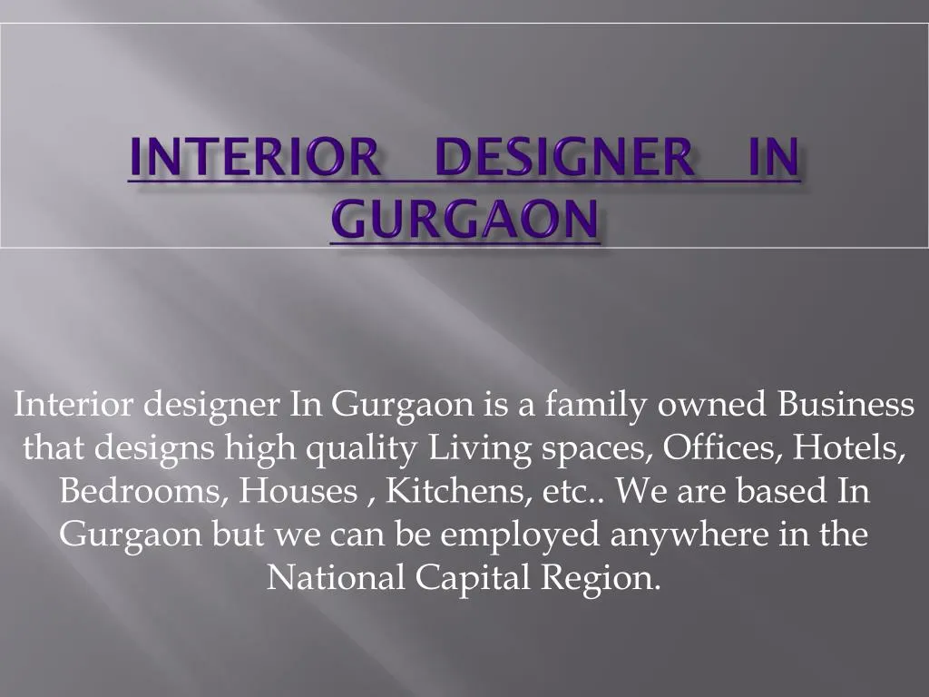 interior designe r in gurgaon