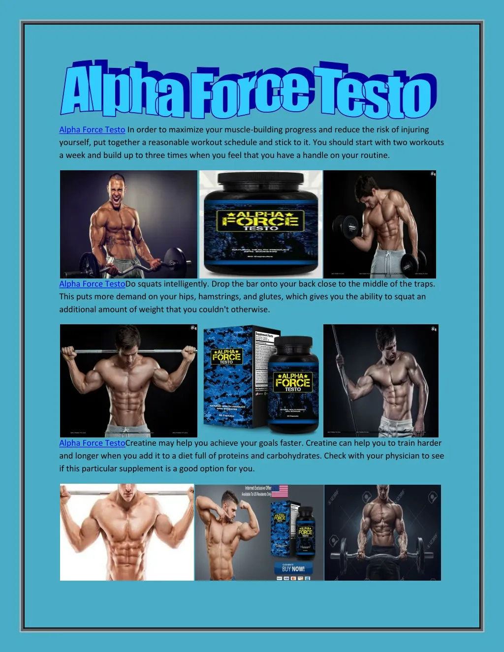 alpha force testo in order to maximize your