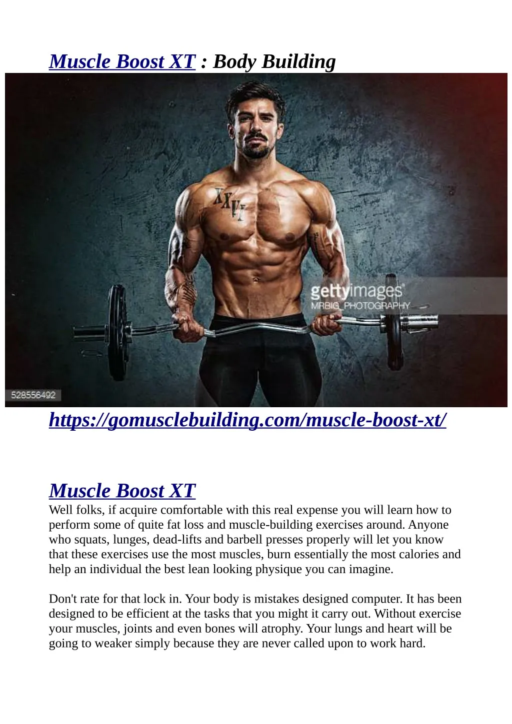 muscle boost xt body building