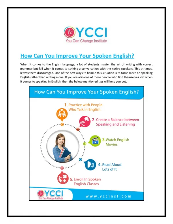 How Can You Improve Your Spoken English?