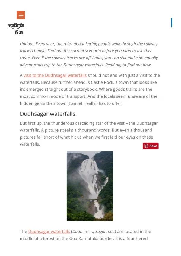 Trek to Dudhsagar Falls Guide in Goa