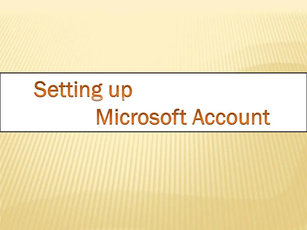 setting up microsoft account