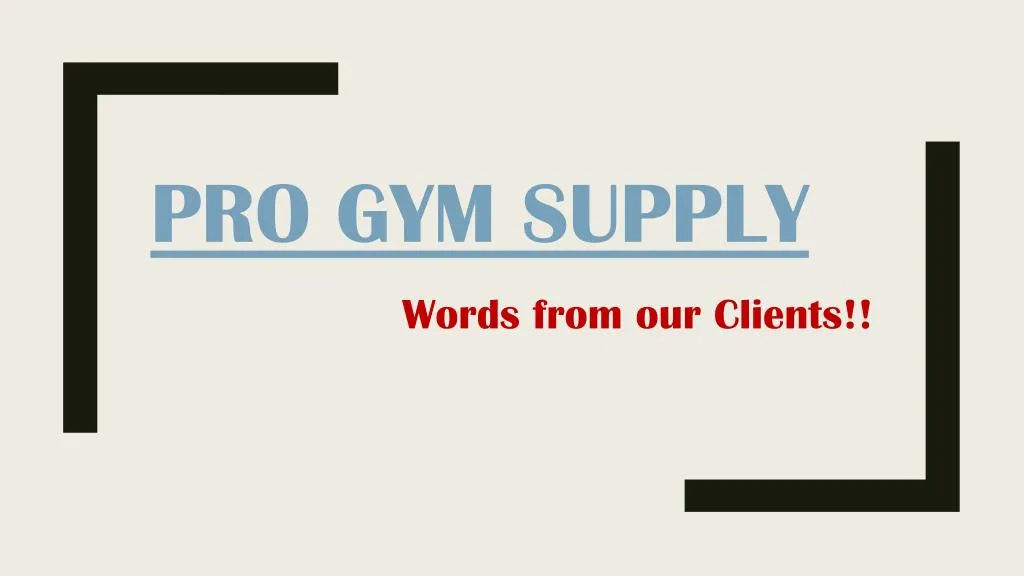 pro gym supply