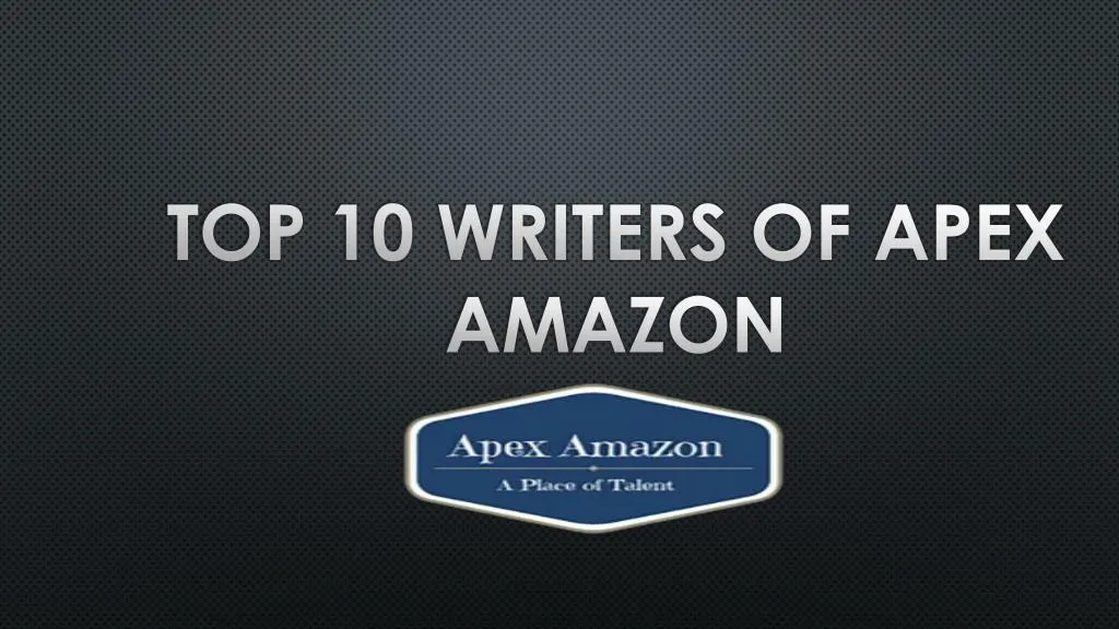 top 10 writers of apex amazon