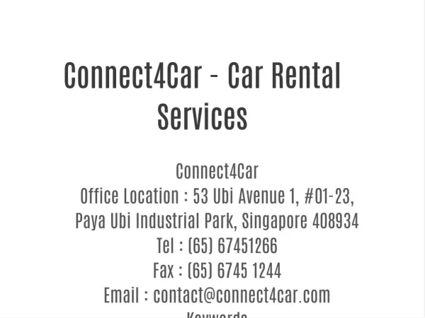 Connect4Car - Car Rental Services