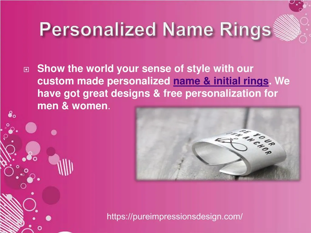personalized name rings