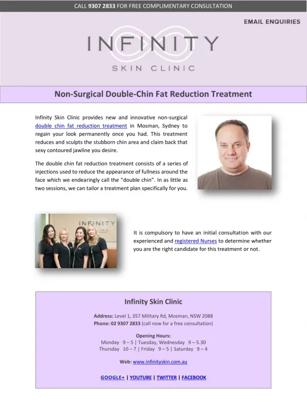 Non-Surgical Double-Chin Fat Reduction Treatment
