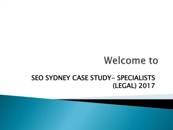 SEO Sydney Case Study 2017 by Engage Online